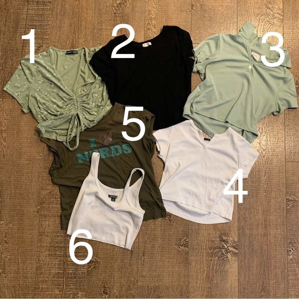 unlisted crop tops/baby tees!